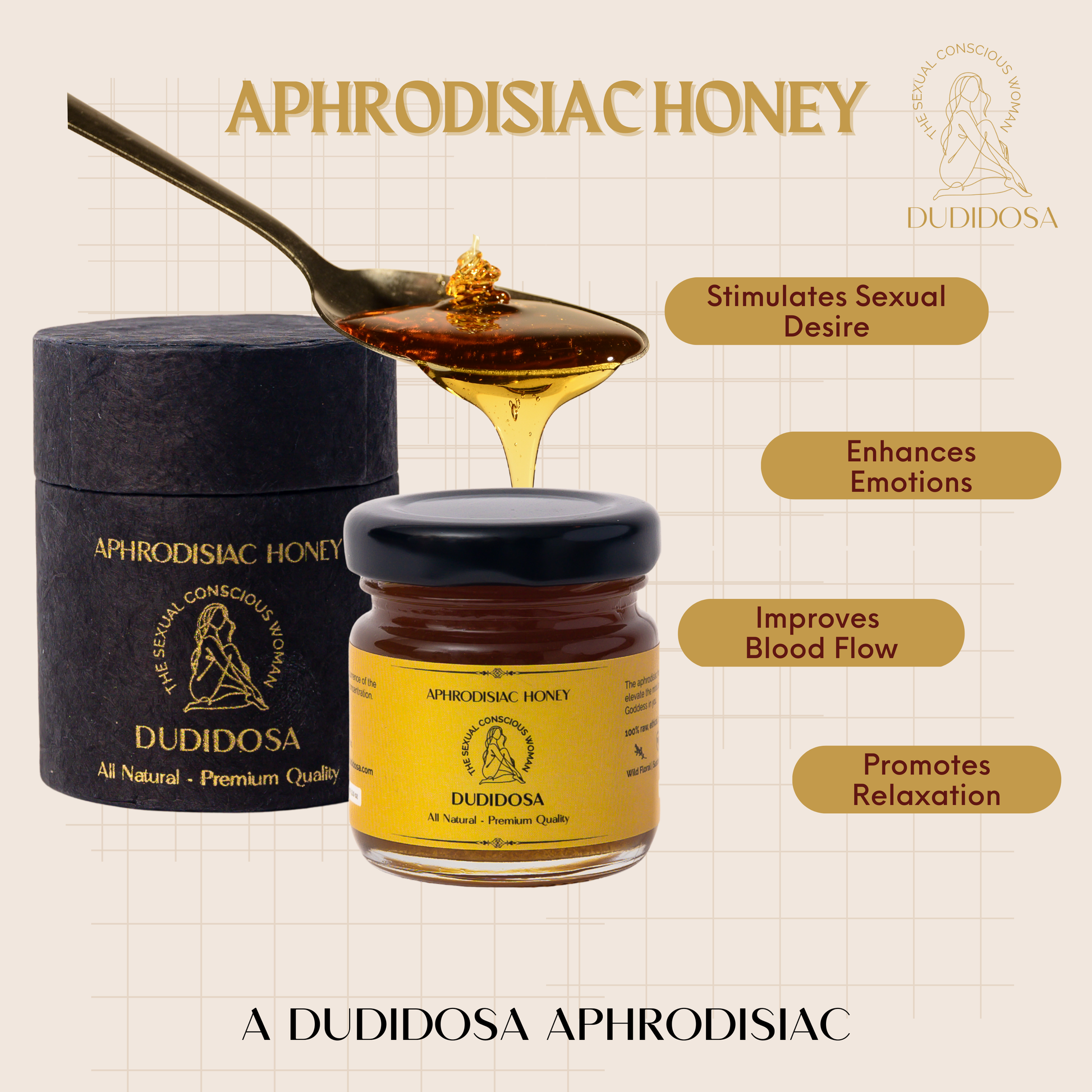 DUDIDOSA Nepal-sourced natural aphrodisiac honey β enhances passion, mood, and relaxation naturally.